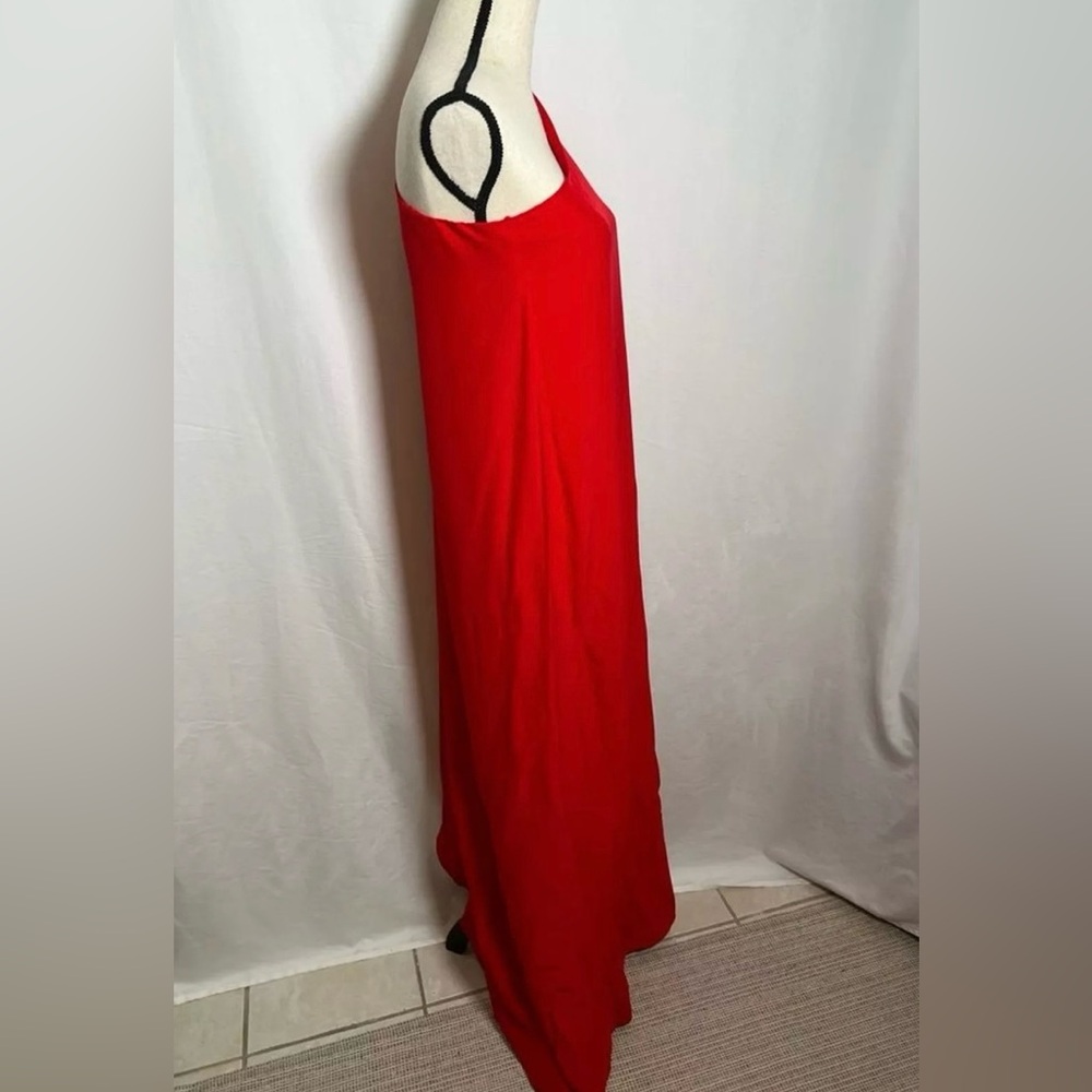 One-Shoulder Red Maxi Dress - Picture 2 of 7